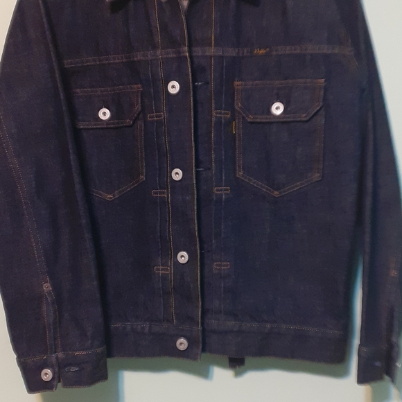 Indiana Jones Zoro Cinch-back Indigo-rinse Denim Trucker Jean Jacket Shacket - Picture 3 of 5